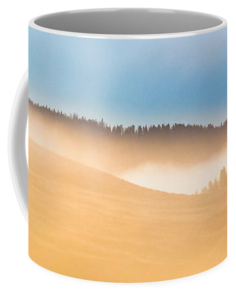  Coffee Mug featuring the photograph Misty Yellowstone  by Lars Lentz