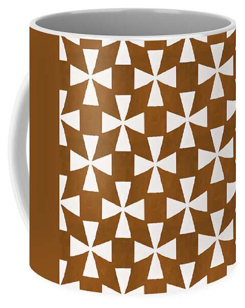 Pattern Coffee Mug featuring the painting Mocha Twirl by Linda Woods