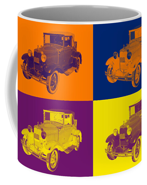 Model A Ford Coffee Mug featuring the photograph Model A Ford Roadster Convertible Antique Car by Keith Webber Jr