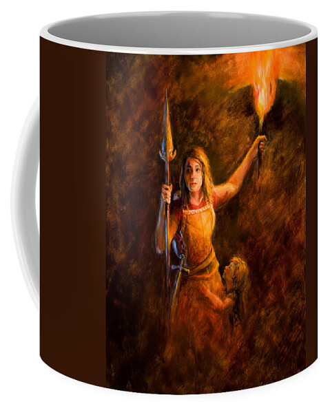 Modern Coffee Mug featuring the painting Modern Day Mother in Zion by Anita HartCarroll