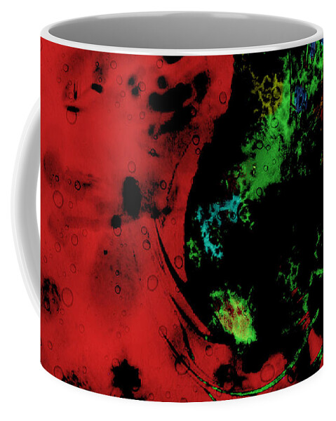 Abstract Coffee Mug featuring the mixed media Modern Squid by Ally White