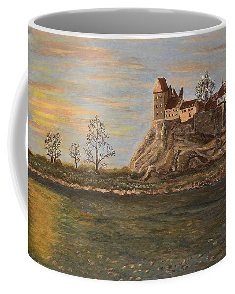Fortress Coffee Mug featuring the painting Moments by Felicia Tica