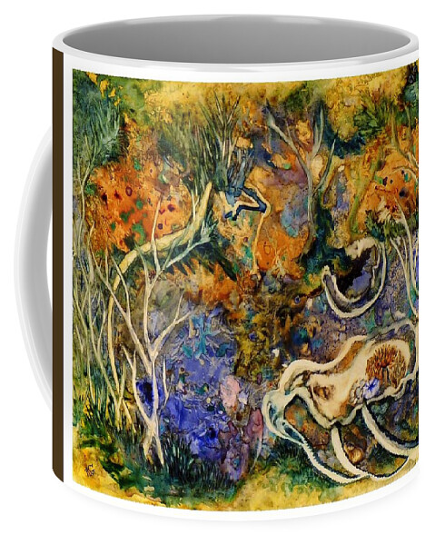 Ksg Coffee Mug featuring the painting Monet Under Water by Kim Shuckhart Gunns