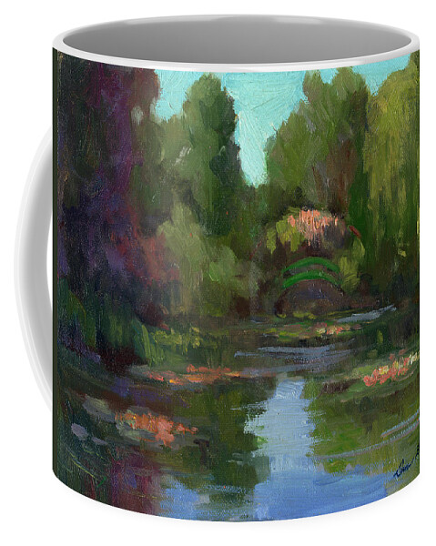 Monet Coffee Mug featuring the painting Monet's Water Lily Pond by Diane McClary