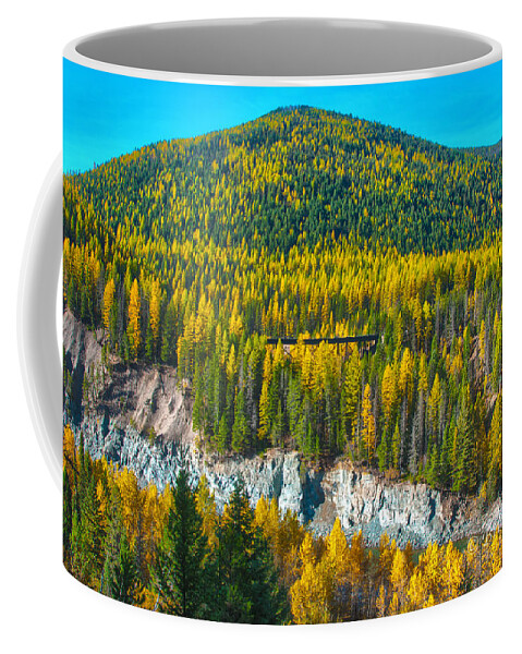 Amtrak Coffee Mug featuring the photograph Montana Aspens by Brenda Jacobs