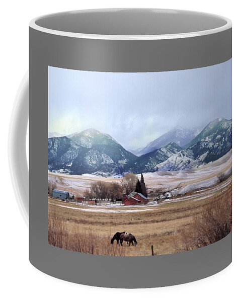 Montana Ranch Coffee Mug featuring the photograph Montana Ranch - 1 by Kae Cheatham