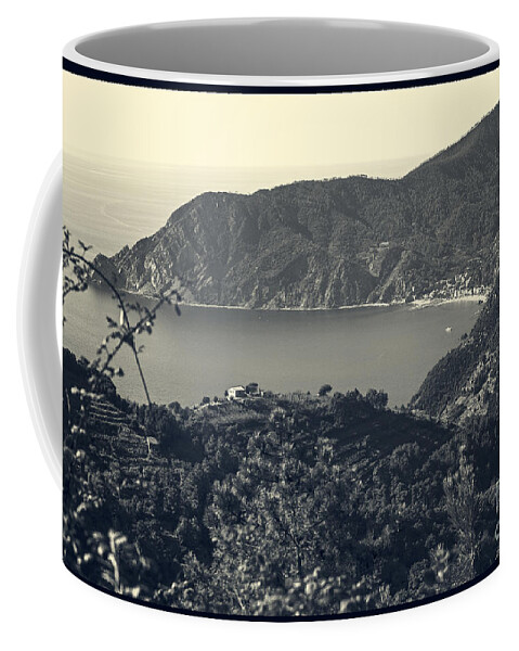 Italy Coffee Mug featuring the photograph Monterosso al Mare from Above by Prints of Italy