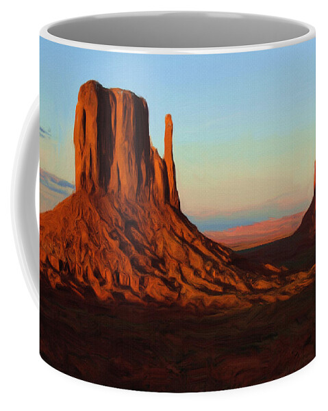 Monument Valley Coffee Mug featuring the painting Monument Valley 2 by Inspirowl Design