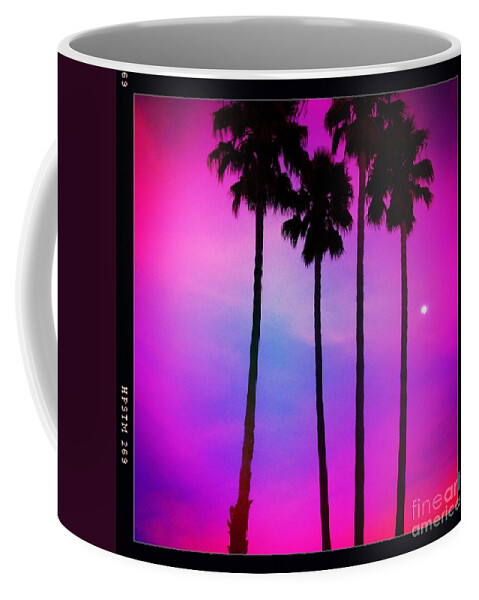 Palm Trees Coffee Mug featuring the photograph Moon Palms by Denise Railey