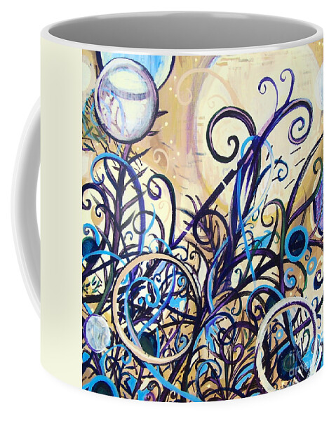 Moon Coffee Mug featuring the painting Moonlight Echoes by Catherine Gruetzke-Blais