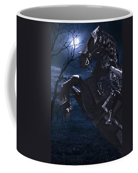 Moonlit Warrior Coffee Mug featuring the photograph Moonlit Warrior by Wes and Dotty Weber