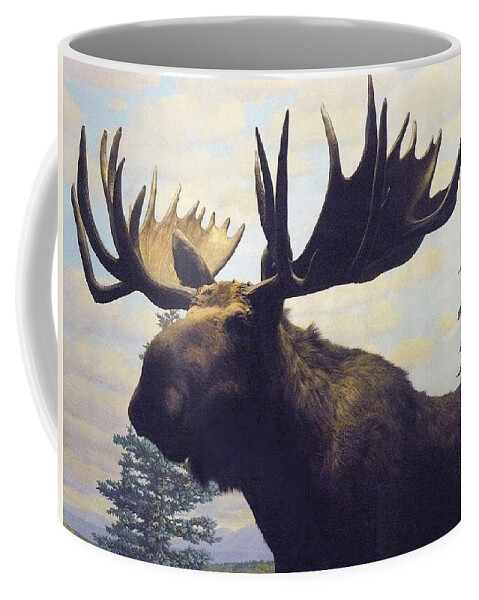Nature Coffee Mug featuring the photograph Moose Diorama by Mary Ann Leitch