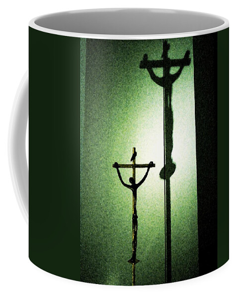 Cross Coffee Mug featuring the photograph More than a Shadow by Zinvolle Art
