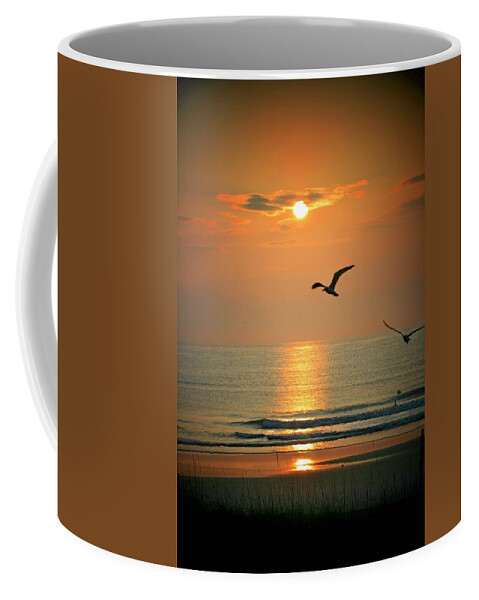 Beach Coffee Mug featuring the photograph Morning Comes by Susan McMenamin
