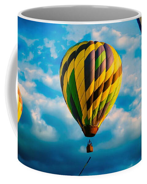 Hot Air Balloon Coffee Mug featuring the photograph Morning Flight Hot Air Balloons by Bob Orsillo