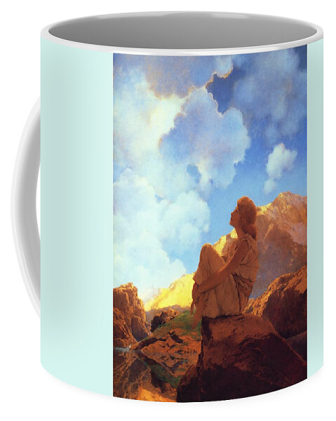 Maxfield Parrish Coffee Mug featuring the painting Morning Spring by Maxfield Parrish