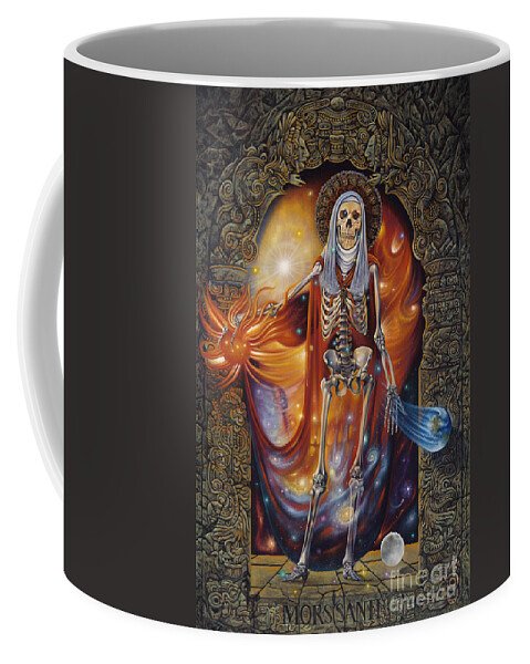 Mors Coffee Mug featuring the painting Mors Santi by Ricardo Chavez-Mendez