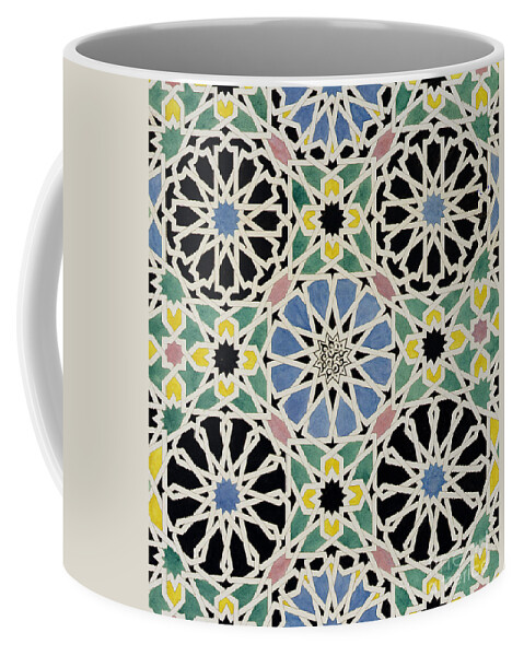 Murphy Coffee Mug featuring the painting Mosaic pavement in the dressing room of the Sultana by James Cavanagh Murphy