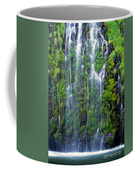 Moss Coffee Mug featuring the photograph Mossbrea Falls by Benedict Heekwan Yang