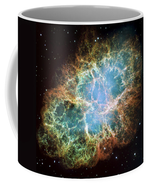 3scape Coffee Mug featuring the photograph Most detailed image of the Crab Nebula by Adam Romanowicz