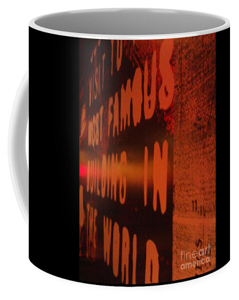 Typographic Art Coffee Mug featuring the photograph Most Famous Building by Pamela Smale Williams