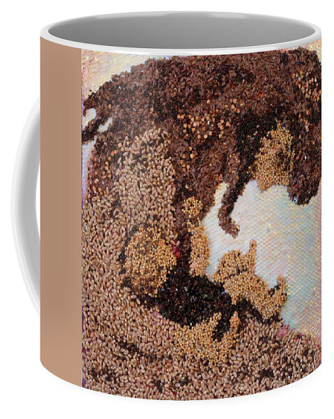 Mother And Child Coffee Mug featuring the mixed media Mother Earth III by Naomi Gerrard