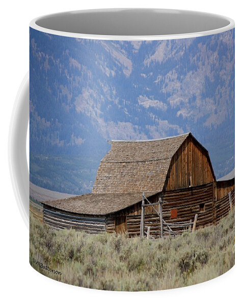Wyoming Coffee Mug featuring the photograph Moulton Barn in the Tetons by Veronica Batterson