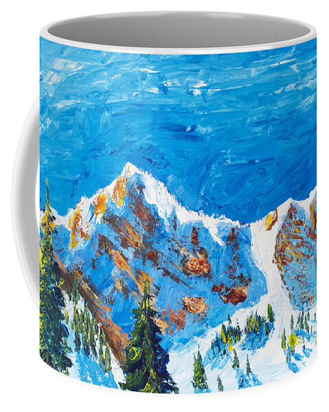 Mountains Coffee Mug featuring the painting Mount Ogden Bowl by Walt Brodis