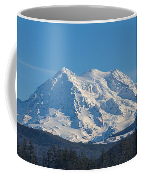 Mt. Rainier Coffee Mug featuring the photograph Mount Rainier by David Gleeson