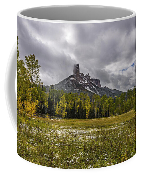 Art Coffee Mug featuring the photograph Mountain in the Meadow by Jon Glaser