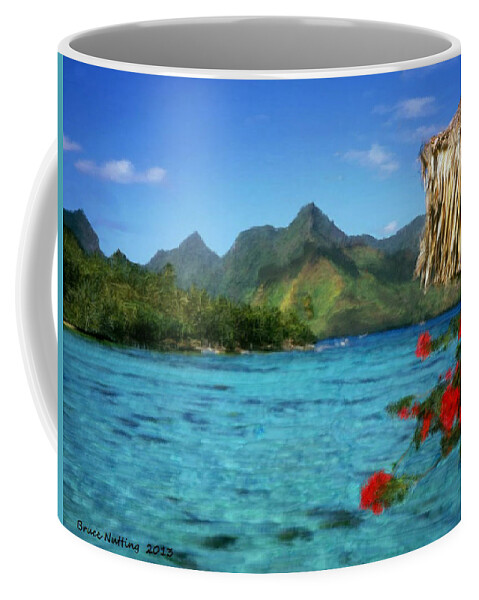 Lake Coffee Mug featuring the painting Mountain Lake by Bruce Nutting