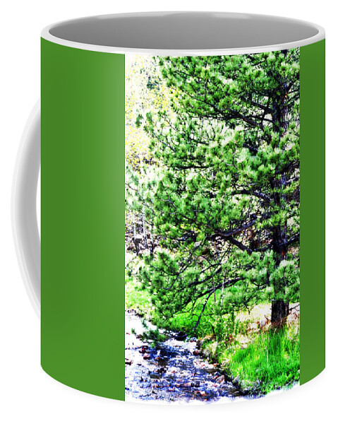 Landscape Coffee Mug featuring the photograph Mountain Stream by Pamela Romjue