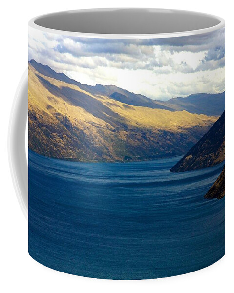 New Coffee Mug featuring the photograph Mountains Meet Lake #2 by Stuart Litoff