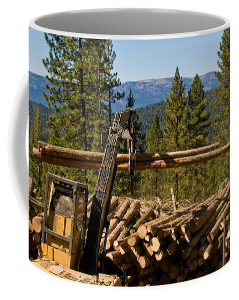 Industry Coffee Mug featuring the photograph Moving Logs by William H. Mullins