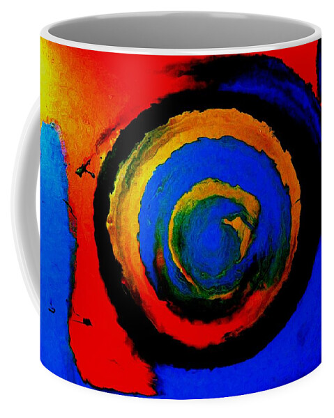 Circle Coffee Mug featuring the painting Moving Towards The Light by Lisa Kaiser