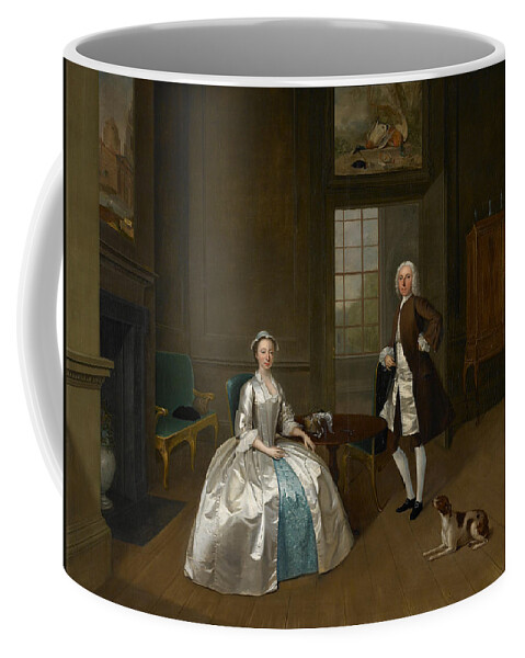 Arthur Devis Coffee Mug featuring the painting Mr and Mrs Atherton by Arthur Devis