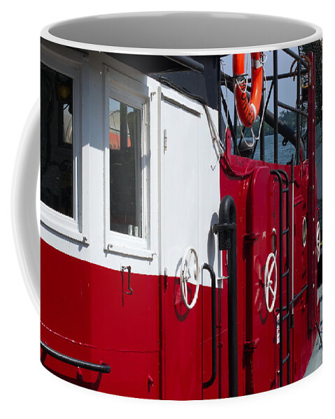 Sandy Coffee Mug featuring the photograph M.R.Kane Red Tug Boat by Nicky Jameson