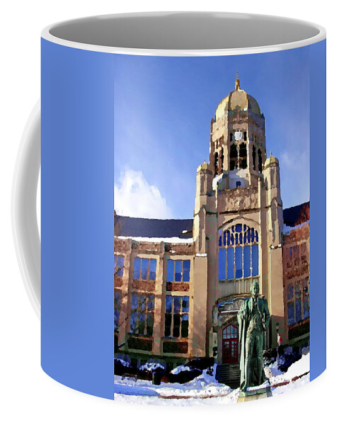 Muhlenberg College Coffee Mug featuring the photograph Abstract - Haas Center by Jacqueline M Lewis