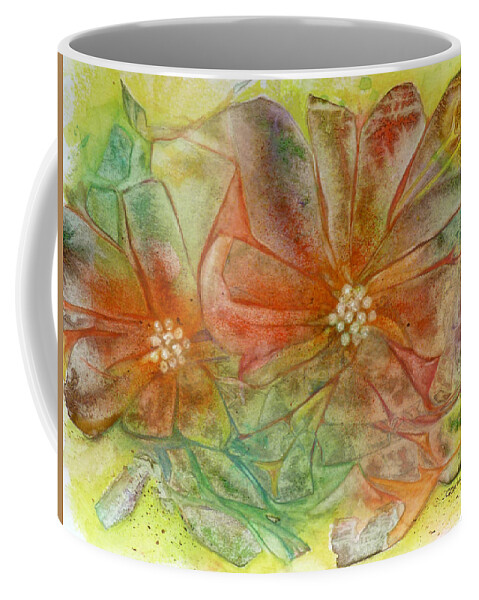 Flower Coffee Mug featuring the painting Multi-colored Blossoms by Carla Parris