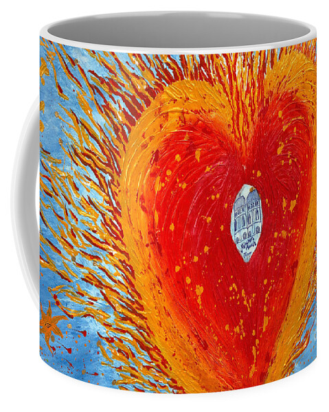 Heart Coffee Mug featuring the painting Munich Heart by Heidi Sieber