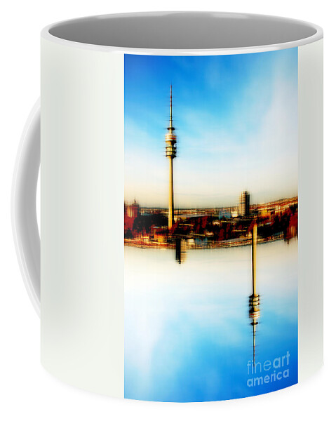 Abstract Coffee Mug featuring the photograph Munich - Olympiaturm by Hannes Cmarits