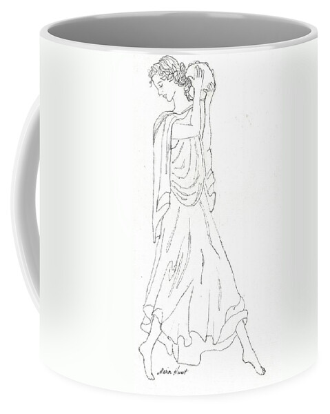 Muses Coffee Mug featuring the painting Terpsichore Muse of Dance by Maria Hunt