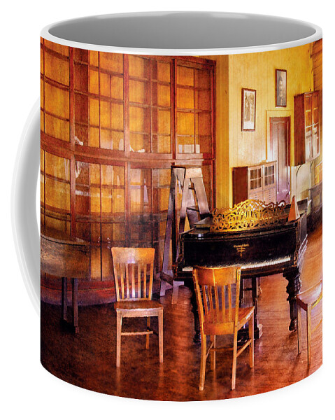 Savad Coffee Mug featuring the photograph Music - Piano - Ready for Piano Lessons by Mike Savad