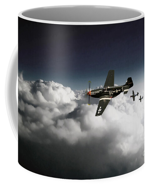 P51 Coffee Mug featuring the digital art Mustang Ace by Airpower Art