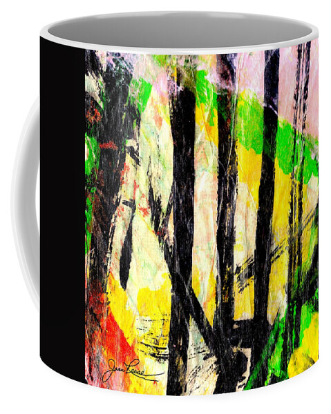 Bamboo Painting Coffee Mug featuring the painting My Bamboo Garden by Joan Reese