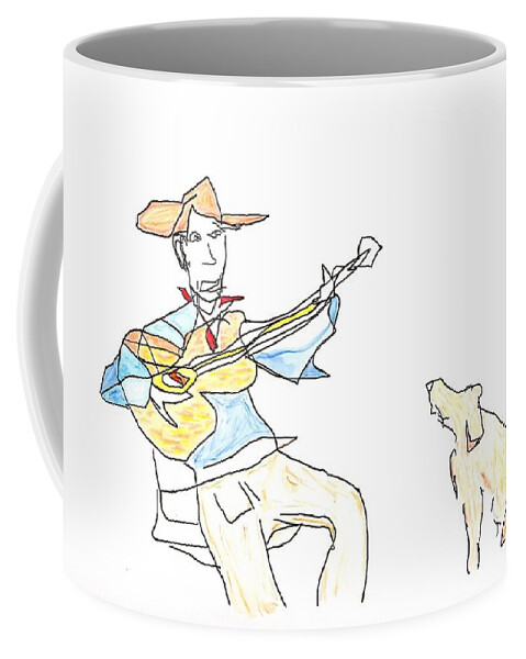 Jim Taylor Coffee Mug featuring the painting My Dog Has Flees by Jim Taylor