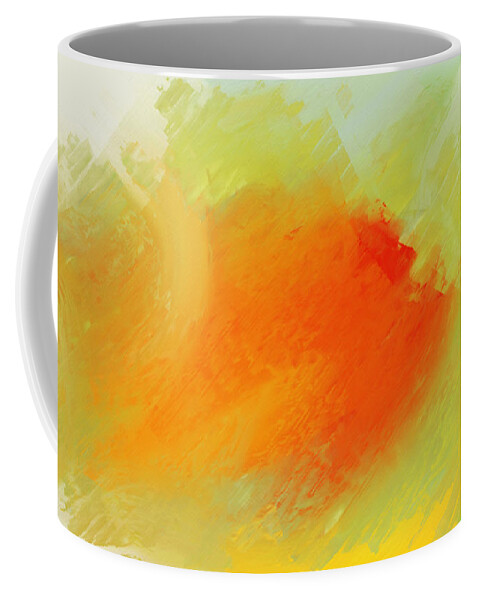 Abstract Coffee Mug featuring the digital art My Little Gold Fish - Abstract by Andee Design