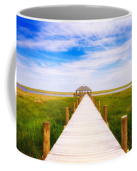 Gulf Of Mexico Coffee Mug featuring the photograph Lonely Pier I by Raul Rodriguez