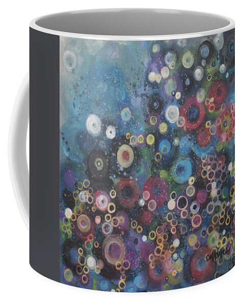 Love Coffee Mug featuring the painting My Most Favorite Circles by Laurie Maves ART