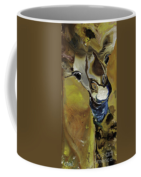 Animal Coffee Mug featuring the painting My My Moriah by Kasha Ritter